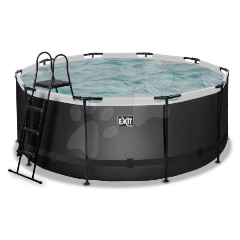 Bazén s pieskovou filtráciou Black Leather pool Exit Toys kruhový oceľová konštrukcia 360*122 cm