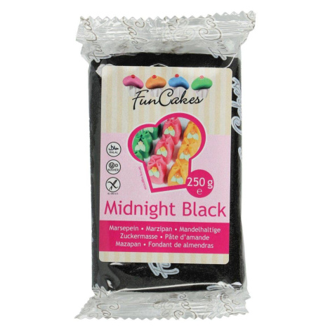 Vynikajúci marcipán čierny Midnight Black 250 g - FunCakes