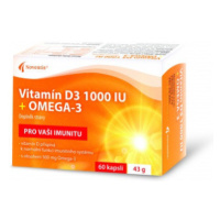 NOVENTIS Vitamín D3 1000 IU + Omega-3 60 kapsúl