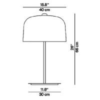 Luceplan Zile stolová lampa holubia sivá 66 cm