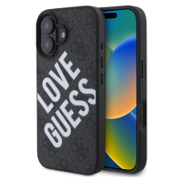 Guess PU Leather 4G Big Love Logo MagSafe kryt pre iPhone 16 čierny