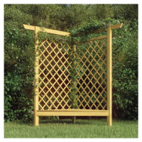 vidaXL Rohová pergola s lavičkou 166x81x174 cm impregnovaná borovica