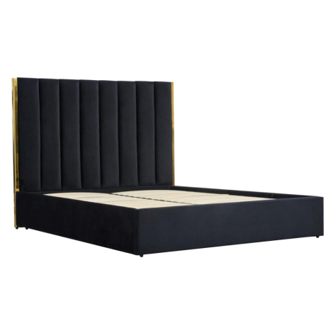 Dvoulůžková postel Palazzo 160 x 200 cm černo-zlatá Halmar