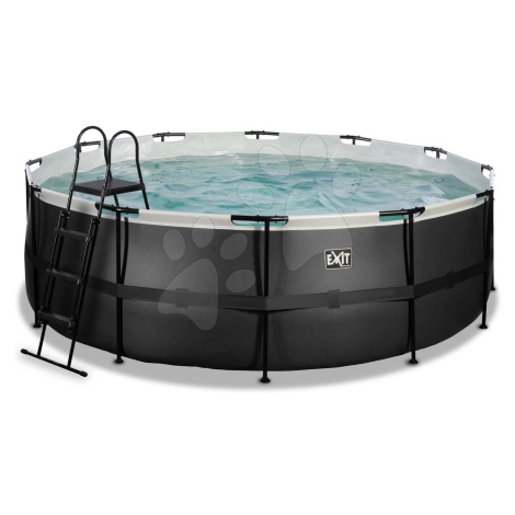 Bazén s filtráciou Black Leather pool Exit Toys kruhový oceľová konštrukcia 427*122 cm čierny od