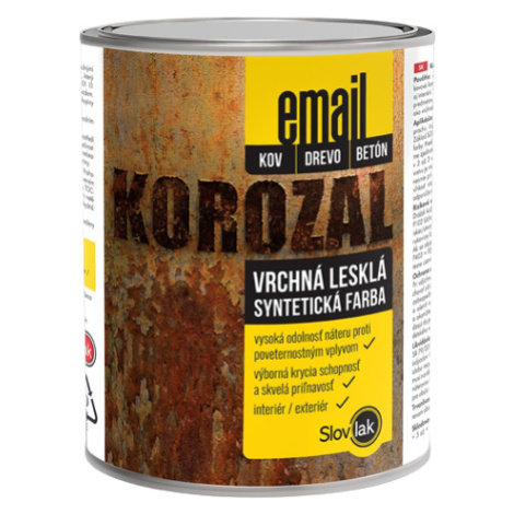 KOROZAL EMAIL - Vrchná lesklá syntetická farba 9110 - strieborná 0,75 kg