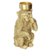 Dekoria Svietnik Monkey Gold 31cm, 14 x 15 x 31 cm