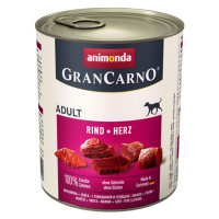 Animonda GRANCARNO® dog adult hovädzie a srdiečka 6 x 800g konzerva