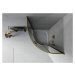 MEXEN/S - Rio sprchovací kút štvrťkruh 90 x 90, grafit, zlatá + vanička Rio, biela - 863-090-090