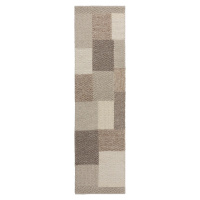 Ručně tkaný běhoun Minerals Patchwork Natural - 60x230 cm Flair Rugs koberce