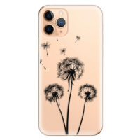 Odolné silikónové puzdro iSaprio - Three Dandelions - black - iPhone 11 Pro