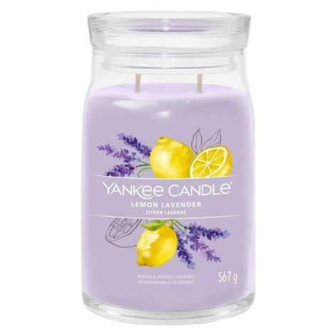 Yankee Candle vonná sviečka Signature v skle veľká Lemon Lavender, 567 g