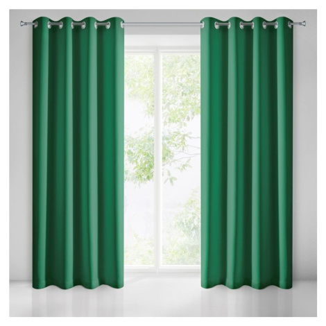 Štýlový zelený záves na okná