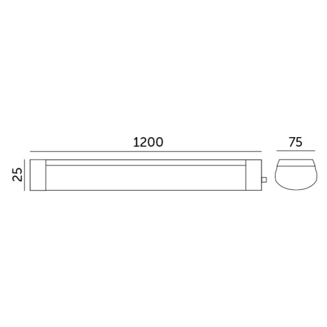 Svietidlo DELGADO LED, 36W, 120cm, 3000K, 3200lm (Kobi)