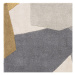 Ručne tkaný koberec z recyklovaných vlákien v okrovo žltej a sivej farbe 160x230 cm Rómy – Asiat