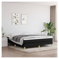 vidaXL Posteľný rám boxspring s matracom čierny 160x200 cm látka