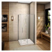 H K - Štvorcový sprchovací kút MELODY F5 100x100 cm s jednokrídlovými dverami s pevnou stenou vr