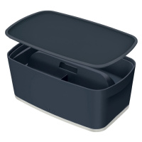 Sivý úložný box s vekom 32x19x13 cm MyBox – Leitz