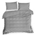 Sivé posteľné obliečky DINA z vysoko kvalitného bavlneného saténu 140x200 cm, 70x80 cm