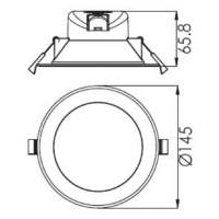 LED stropné svietidlo Acrux biele, CCT Ø14,5cm