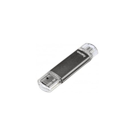 Hama 123926 Laeta Twin FlashPen, USB 2.0, 64 GB, 10 MB/s, šedý, OTG