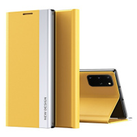 Xiaomi Redmi Note 12 5G / Poco X5 5G, bočné otváracie puzdro, stojan, Wooze Silver Line, žltá