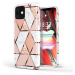 Huawei P40 Pro, silikónové puzdro, polygonálny mramorový vzor, Wooze Geometric Marble, farba/ruž