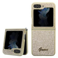 Guess PC/TPU Glitter Flakes Metal Logo Samsung Galaxy Z Flip5 5G F731 GUHCZF5HGGSHD Gold