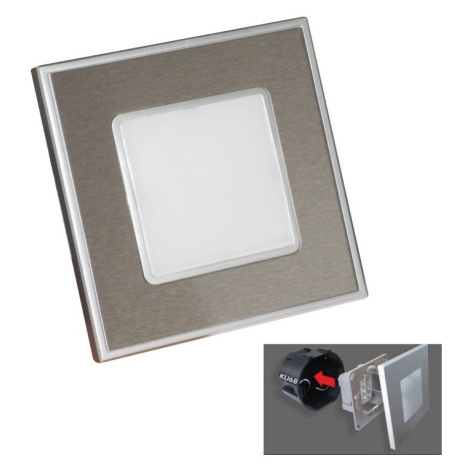 Svietidlo STEP LIGHT LED 1W,60lm,4000K,STEEL/SATIN (luxera)