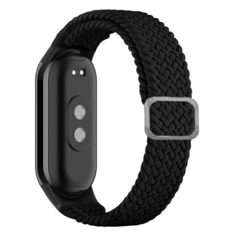 Xiaomi Mi Smart Band 8, textilný remienok, nastaviteľný, tkaný štýl, čierny