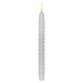 Súprava 2 bielych voskových LED sviečok Star Trading Flamme Swirl Antique, výška 25 cm