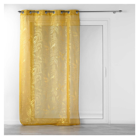 Žltá voálová záclona 140x280 cm Belflor – douceur d'intérieur