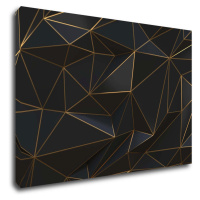 Impresi Obraz Abstraktné zlaté trojuholníky - 90 x 60 cm