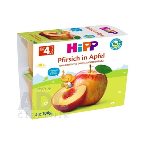 HiPP Príkrm BIO 100% Ovocie Jablká s broskyňami