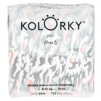 KOLORKY DAY - srdce - L (8-13 kg) jednorázové ekoplienky 19 ks