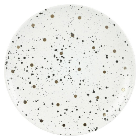 Kameninový tanier so zlatými bodkami, 20,5 cm