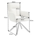 LuxD 26675 Dizajnová otočná stolička Maddison biela