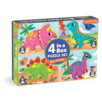 Mudpuppy Puzzle Dinosaury sada 4 v 1