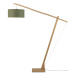 Stojacia lampa s tmavozeleným tienidlom a konštrukciou z bambusu Good&Mojo Montblanc