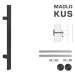 FT - MADLO kód 841S 40x10 mm UN ks CIM - čierna matná (FNO) 210 mm 40x10 mm