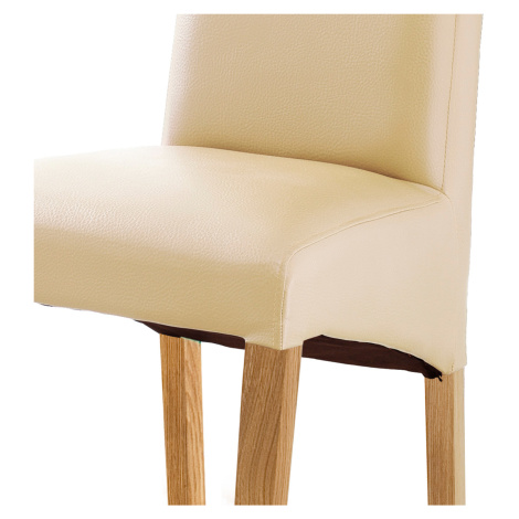 Sconto Jedálenská stolička FOXI III dub olejovaný/textilná koža béžová Houseland
