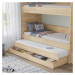 Poschodová posteľ s prístelkou, úložným priestorom a rebríkom cody