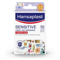 HANSAPLAST Sensitiv kids zvieratká XL náplasť detská 6 x 7 cm 10 ks