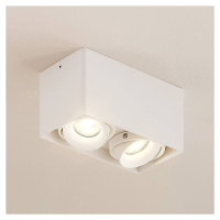 Arcchio Kubika, bodová lampa GU10, 2 svetlá, biela