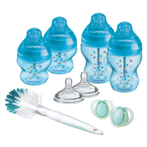 Set dojčenských fliaš advanced ANTI-COLIC, zmiešané veľkosti 9ks, Modrá TOMMEE TIPPEE