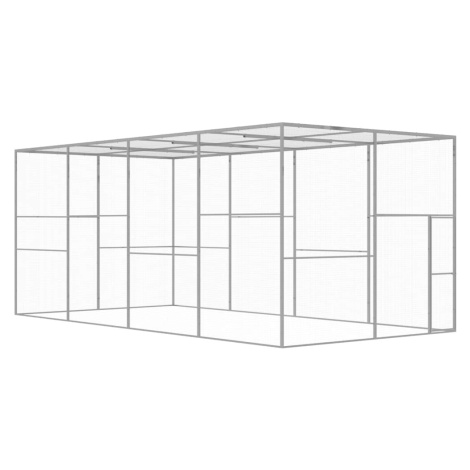 vidaXL Klietka pre mačky 6x3x2,5 m, pozinkovaná oceľ