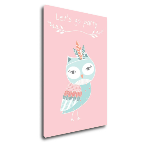 Impresi Obraz Let's go party owl - 20 x 30 cm