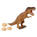 mamido Dinosaurus Tyranosaurus Rex znášajúce vajcia hnedý