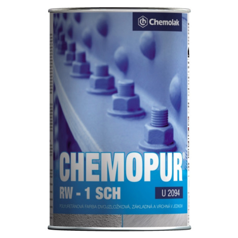 CHEMOPUR RW U 2094 - Polyuretánová dvojzložková polomatná farba RAL 8019 - šedohnedá 4 L