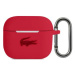 Silikónové puzdro Lacoste na Apple AirPods 3 LCA3SR Liquid Silicone Glossy Printing Logo červené