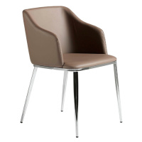 Estila Luxusná kožená jedálenská stolička Urbano hnedá 79cm
